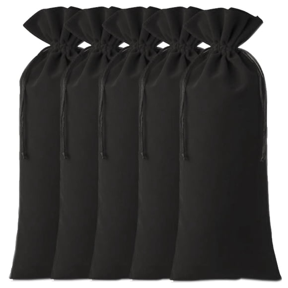 Bolsas para Tequilas VentDepot LongPouchBlack 5Pzas Negro 15x35cm Terciopelo