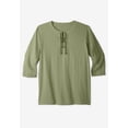 thumbnail image 3 of KingSize Men's Big & Tall Gauze Lace-Up Shirt, 3 of 5