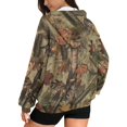 thumbnail image 2 of Garronmavis Camouflage Leaves Women Full-Zip Hoodie Lightweight Comfy Women's Zip Up Sweatshirt Oversized Stylish Long Sleeve Winter Fall Outfits Fashion Clothes with Pockets, 2 of 7