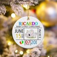 thumbnail image 4 of Personalized Baby's First Christmas Add Info Baby Ceramic Ornament, Custom Baby's Name Ceramic Decoration Christmas Tree 2025, Koala Bear Baby's 1st Xmas Ornament, Baby Ornament Gift for New Parents, 4 of 6