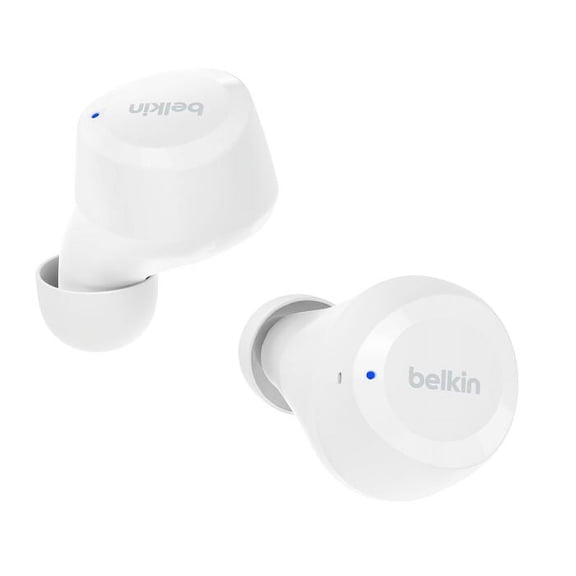 Belkin SoundForm Bolt True Wireless Earbuds, Wireless Charging, IPX4 Sweat and Water-Resistant, USB-C, Up to 28 Hours of Battery Life for Apple iPhone, Samsung Galaxy, Google Pixel, and More - White