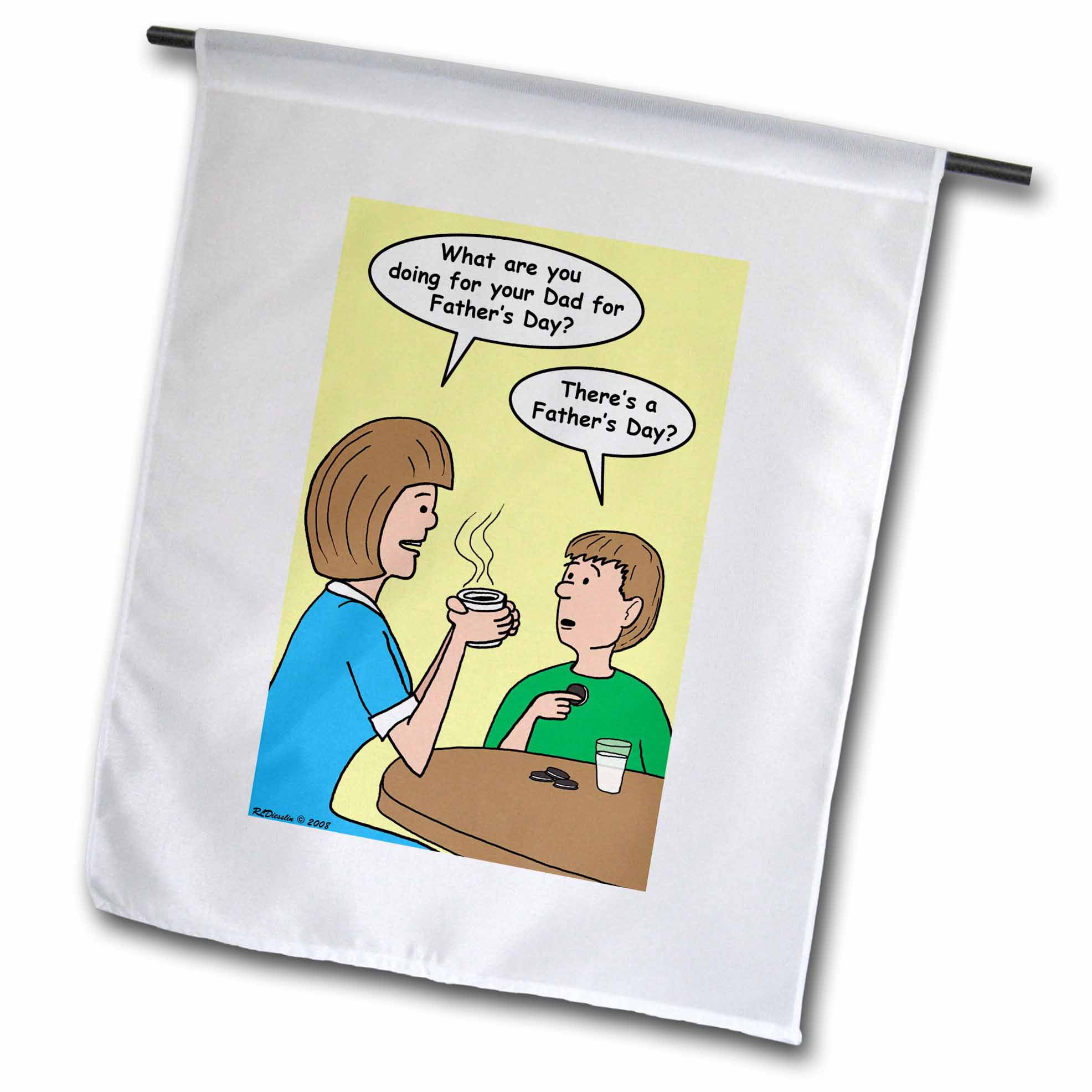 3dRose Fathers Day discussion between mother and son - Garden Flag, 12 ...