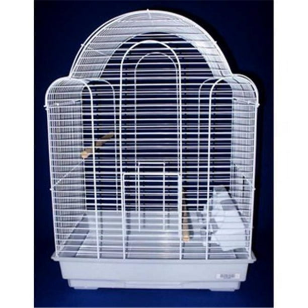 YML 1704WHT Coquille Supérieure Cage à Oiseaux en Blanc