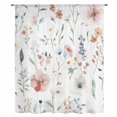 thumbnail image 2 of Pink Floral Sheer Curtains 72 Inches Long, Farmhouse Watercolor Spring Flowers Herbs Light Filering Curtains, Breathable Simi Curtain Privacy Drapes for Living Room Bedroom Window Treatment, 2 of 9
