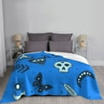 thumbnail image 5 of XMXT Flannel Throw Blanket for Couch, Skeleton Moon Blue Illustration Bed Sofa Decor Blankets for Home Bedroom, 60 x 50 inches, 5 of 9
