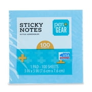 Pen+Gear Blue Sticky Notes, 3" x 3", 100 Sheets, 1 Pad