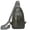 Green, variant on Compact Leather Crossbody Sling Bag, Chest Purse for Women with Adjustable Strap