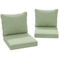 thumbnail image 1 of Outsunny Outdoor Chair Cushions with Backrest for Garden Furniture, Green, 1 of 10