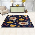 thumbnail image 2 of SKYSONIC 72x48in Cute Turkey Autumn Area Rug, Thanksgiving Day Non-Slip Floor Carpet for Indoor Living Dining Room and Bedroom Area, 2 of 7