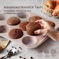 thumbnail image 4 of 7-Piece Nonstick Stackable Bakeware Set with Cookie Sheets, Muffin Pan, Bread Pan, Cake Pan, Loaf Pan, and Roasting Pan, 4 of 7