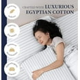 thumbnail image 3 of Luxury 2 Piece Pillowcase 100% Egyptian Cotton 800 Thread Count Queen Size Pillowcase (20" X 30") inches - White Stripe, 3 of 6