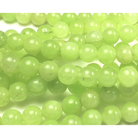 6mm Lime Jade Smooth Round Beads Genuine Gemstone Natural Jewelry Making