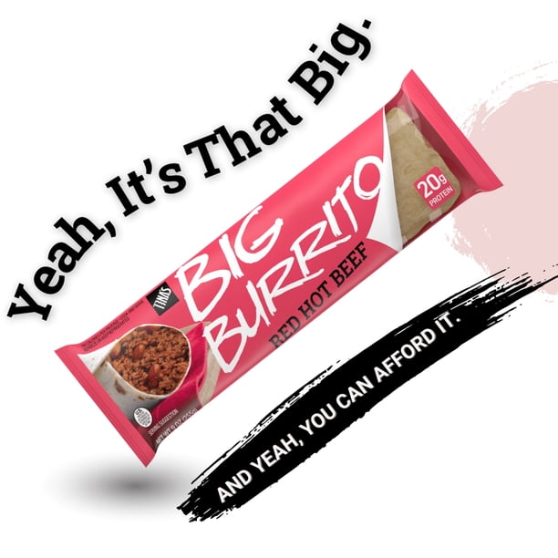 Tina's Big Burrito Red Hot Beef, Quick Microwave Meal, 20g Protein