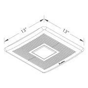 BreezSlim 80/110 CFM Fan/Dimmable LED Light