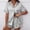 B, variant on LIZUOJUN Fashion Stylish Satin Pajamas for Women Fashion Print Short Sleeve Shorts Button Down Silk Feel Sleepwear Loungewear 2 Piece PJ Set Summer Spring Warm Weather - 3XL