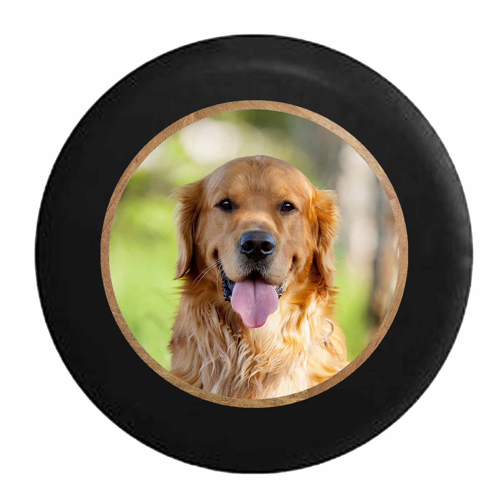 Golden Lab Retriever Hunting Dog - Man's Best Friend Jeep RV Spare Tire  Cover Black  in 