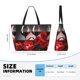 thumbnail image 4 of Fotbe Red Wine Rose Bolsa de Viaje para Playa - Resistente al Agua, Bolsa Tote de Gran Capacidad y Ligera con 7 Bolsillos para Mujeres y Hombres, 4 of 7