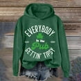 thumbnail image 2 of WZXFASHION In The Pub Letter Print St. Pa’S Day Personality Hooded Sweatshirt Clearance lightweight pullover sweater, 2 of 4