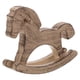 thumbnail image 1 of Mini caballo mecedor de madera: decoración de centro de mesa para el hogar y la oficina. Arte artesanal de caballo mecedor para decorar el hogar, la oficina, el dormitorio y la sala de lectura., 1 of 5