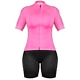 thumbnail image 1 of Zol Cycling  Women Breathable Race Fit Jersey With Bib (Medium, Neon Pink), 1 of 2