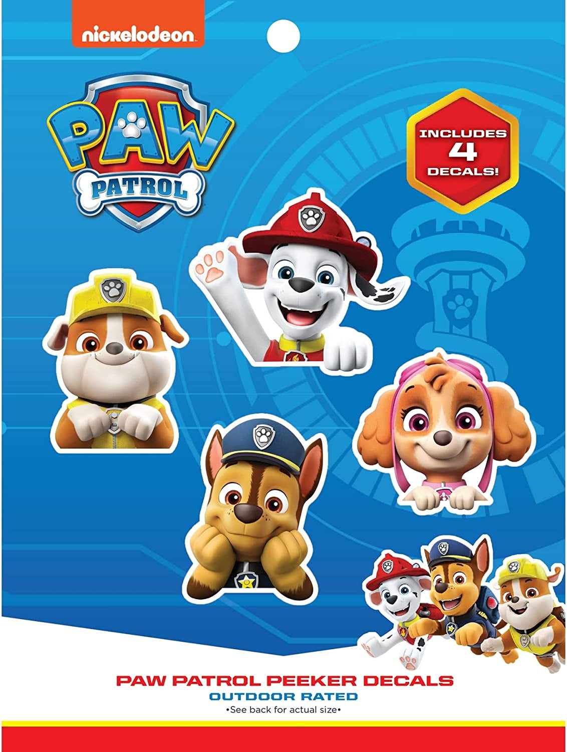 Paw Patrol Peeking Decals Set of 4 Paw Patrol Stickers for Kids and