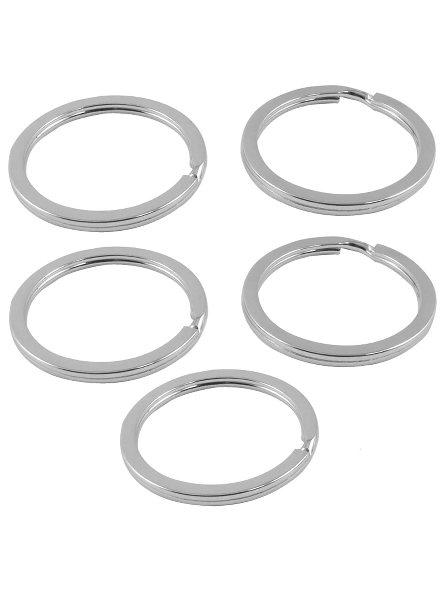 10x Key Rings 8mm Light Silver Split Small Keyrings Double Loop Fashion Single K 