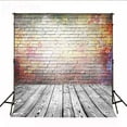 thumbnail image 3 of ABPHOTO Polyester Graffiti Photo Booth Brick Wall Backdrops Wooden Floor Props for Fotografia Professional Photography Background 5x7ft, 3 of 4