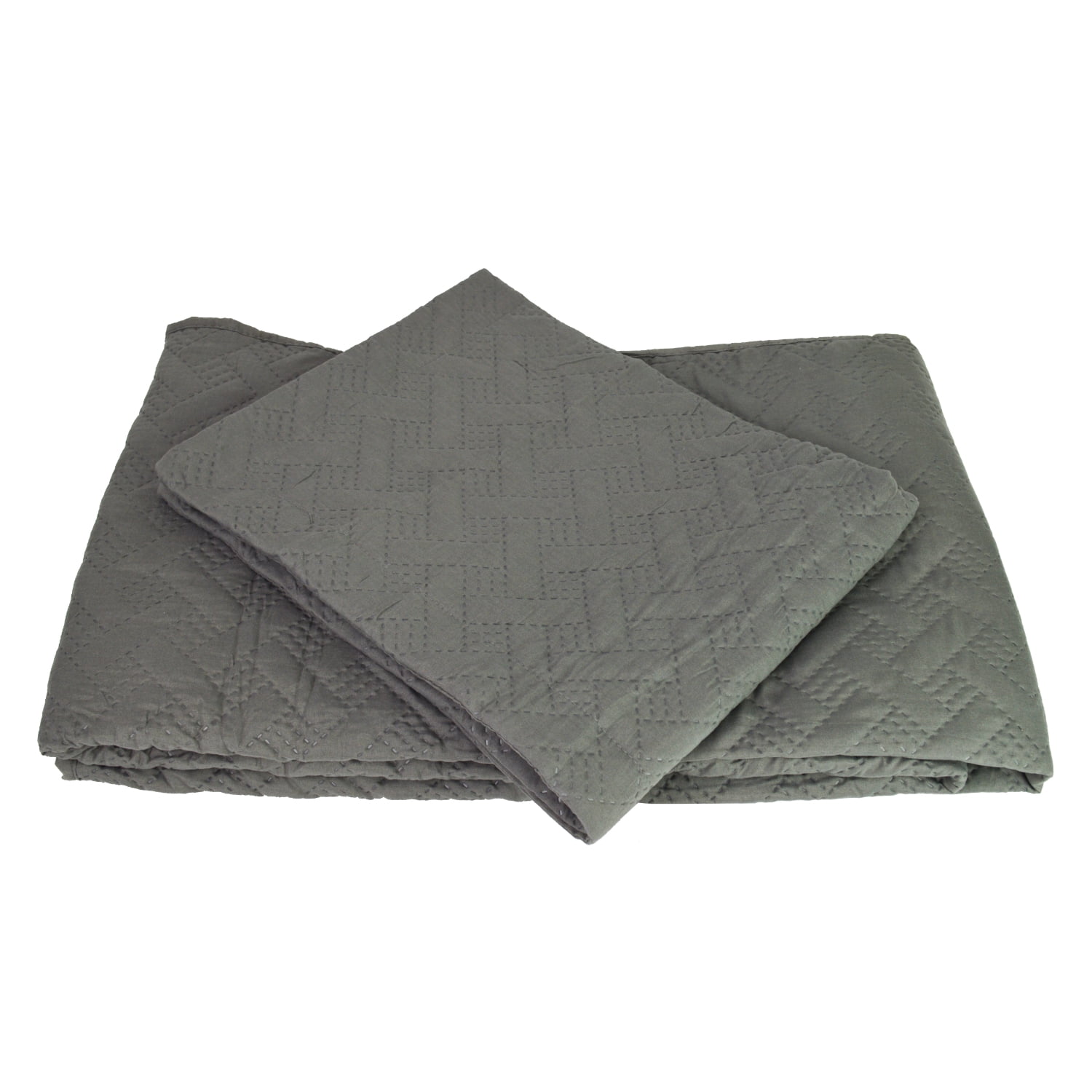 Reversible Quilt Bedspreads Coverlets Quilts Ultra Soft Lightweight Bedding Set, Grey, 2 Piece Twin