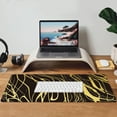 thumbnail image 6 of Gold Black Marble Desk Mat,Large Gaming Mouse Pad,Non-Slip Rubber Base Mousepad with Stitched Edges,Waterproof Mouse Mat Desk Pad for Work, Game, Office (31.5x15.7 in), 6 of 6