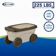 thumbnail image 5 of Suncast Resin Outdoor Rolling Garden Cart Scooter with Wheels and Pull Strap, Light Taupe, 5 of 10