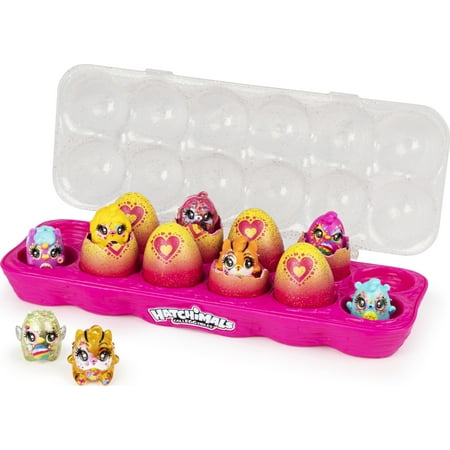 Hatchimals CollEGGtibles, Limmy Edish Glamfetti 12-Pack Egg Carton with 12 Exclusive Hatchimals