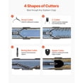 thumbnail image 5 of KFFKFF Drain Cleaning Machine 100 FT x 1/2 Inch, Automatic Feed Sewer Auger with 4 Cutters & Foot-Activated Switch for Pipes Ranging from 2 to 6 Inches, 5 of 9
