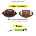 thumbnail image 3 of Huddle Hero Mini Football 2-Pack w/ Pump (Black/Green and Brown/White) (Black and Red, Mini), 3 of 6