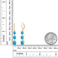 thumbnail image 6 of Gem Stone King 18K Yellow Gold Plated Silver Blue Opal 3 Stone Dangle Earrings for Women (4.38 Cttw, Gemstone October Birthstone, Oval Cabochon 8X6MM, 7X5MM and 6X4MM), 6 of 6
