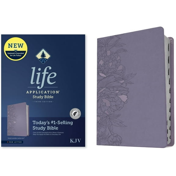 KJV Life Application Study Bible, Third Edition (Leatherlike, Peony Lavender, Indexed, Red Letter), (Hardcover)