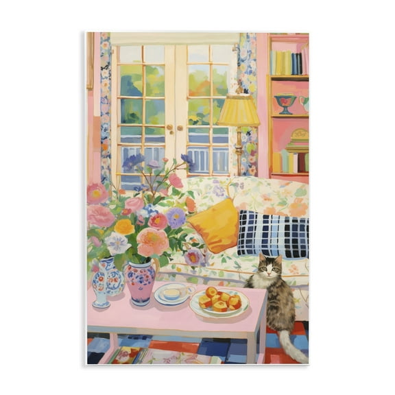 Stupell Industries Invited Guest Interior Furniture Painting Unframed Art Print Wall Art, 10 x 15