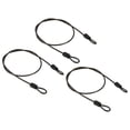 thumbnail image 1 of Unique Bargains Security Cable 2.5mm x 0.5m/1.64ft Coated Luggage Lock Wire Rope with Double Loop, Gray, 3 Pack, 1 of 5