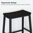 thumbnail image 4 of HOOBRO Bar Stools, Set of 2 Bar Chairs, 23.6 Inch Saddle Stools, Kitchen Counter Stools with Footrests, Industrial Stools for Dining Room, Kitchen, Counter, Bar, Black BB02MD01, 4 of 16