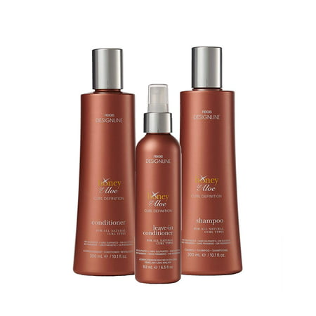 Honey & Aloe TRIO KIT - Regis DESIGNLINE - Gently Cleanses and Helps Create Frizz-Free Better Defined Curls (3