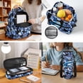thumbnail image 5 of Garronmavis Blue Camo Lightning Ocean Shark 4PCS School Backpack Set, 17 Inch Cool Boys Daypack with Insulated Lunch Bag, Pencil Pouch and Water Bottle Holder for Sea Animal Lovers, 5 of 8