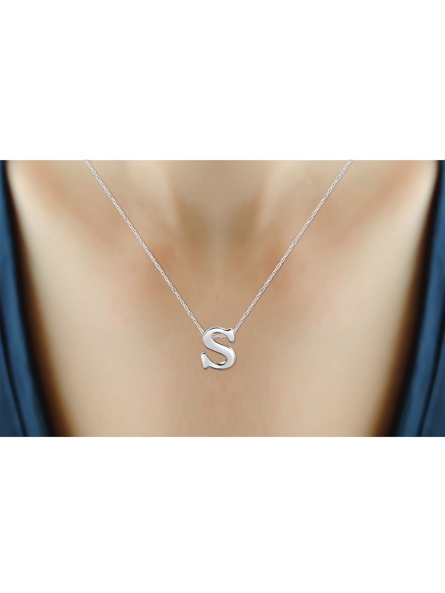 Sterling Silver A Initial Pendant