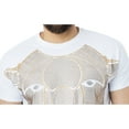 thumbnail image 3 of HEADS OR TAILS Mens Saber Tooth Tiger Rhinestone Short Sleeve T-Shirt, White, M, 3 of 5