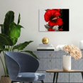 thumbnail image 4 of Chilfamy Canvas Wall Art Red Flower Print Home Decor Ready To Hang Room Kitchen Bedroom Pictures 20x16in, 4 of 6