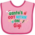 thumbnail image 3 of Inktastic Santa's Got Nothin' on Gigi with Christmas Presents Boys or Girls Baby Bib, 3 of 4