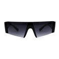 thumbnail image 1 of 80s Sporty Block Lens Rimless Retro Sunglasses Black Smoke, 1 of 4