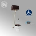 thumbnail image 3 of Renovators Supply High Tank Pull Chain Toilet w/Dark Oak Wooden Flat High Tank 70" to 74" Adjustable Height Brass L Pipe and Elongated Toilet Bowl, 3 of 11