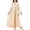 Beige, variant on Elegant Muslim Abaya Dress With Sequin Embroidery Long Sleeve Maxi Gown For Evening Party And Formal Occasions Women's Straight-cut Chinese-style Dress Green S