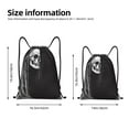 thumbnail image 2 of Balery Gothic Skull Drape Pattern Drawstring Backpack Bag Sport Gym Sackpack Cinch Bags Pattern Drawstring Backpack Bag Sport Gym Sackpack Cinch Bags -Small, 2 of 6