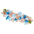 thumbnail image 1 of Rhinestones Hair Clip Slides Clips Flower Special Shiny Rhinestones Hair Clip Design Charming Hairpins Household Birthday Gift Styling Accessory Blue, 1 of 9