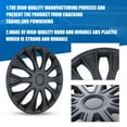thumbnail image 4 of (Set of 4)15" Universal Hubcaps,Wheel Rims Cover,Snap on Car Truck SUV,ABS+PC,Black Matte, 4 of 7